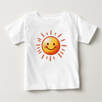 Camiseta Para Bebê Sol desenhado