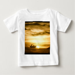 Camiseta Para Bebê Sol No Oceano Pacífico