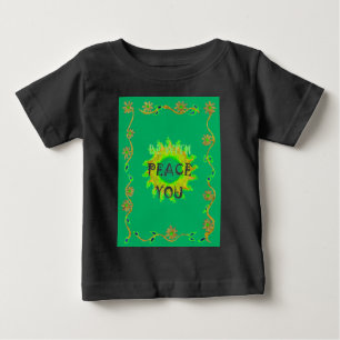 Camiseta Para Bebê Sol Radiante: Paz Esteja Com Você Impressão Inspir