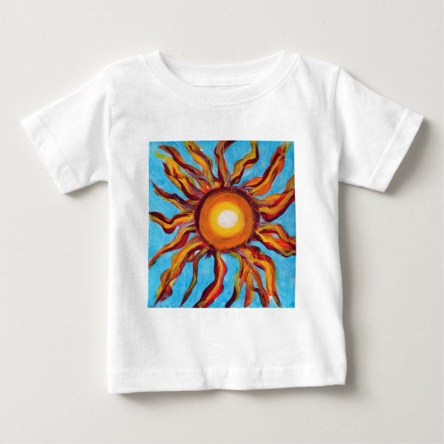 Camiseta Para Bebê Sol selvagem (Frente)