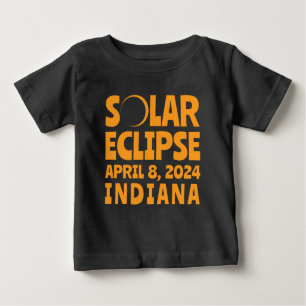 Camiseta Para Bebê Solar Eclipse 2024 Indiana