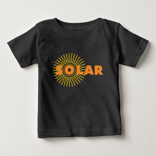 Camiseta Para Bebê Solar Power Sun (Frente)