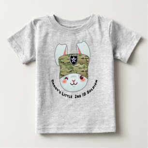 Camiseta Para Bebê "Soldado da Divisão de Infantaria do segundo do Pa