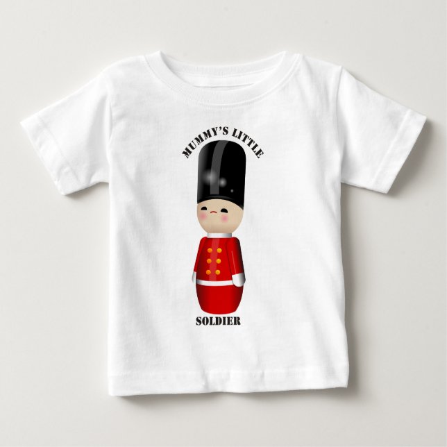 Camiseta Para Bebê Soldado de brinquedo bonito (Frente)
