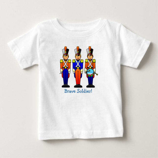 Camiseta Para Bebê Soldados de brinquedo bravos (Frente)