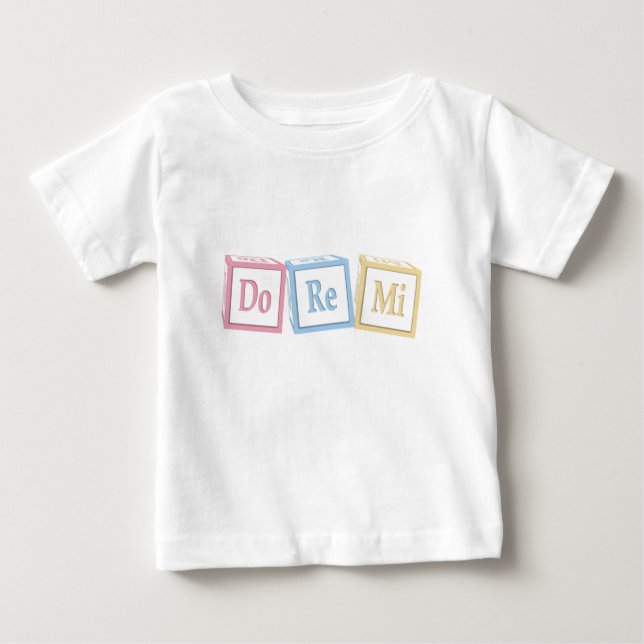 Camiseta Para Bebê Solfeggio Baby Bloqueia Musical (Frente)