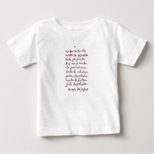 Camiseta Para Bebê Solo Dios basta (Que nada o perturbe)