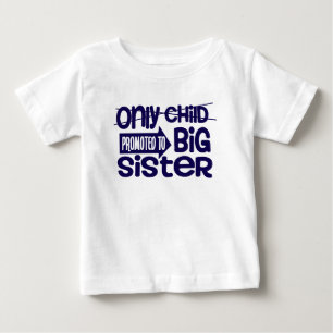 Camiseta Para Bebê Somente Criança Promovida Para Anúncio Da Irmã Gra