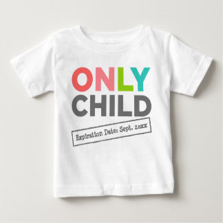 Camiseta Para Bebê Somente Data de Expiração Filho [Sua Data]
