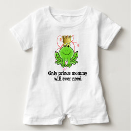 Camiseta Para Bebê Somente Mamães Príncipe Nunca Precisará de um babá