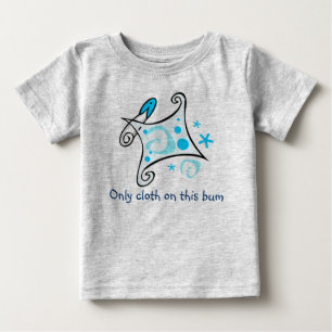 Camiseta Para Bebê Somente pano neste vagabundo