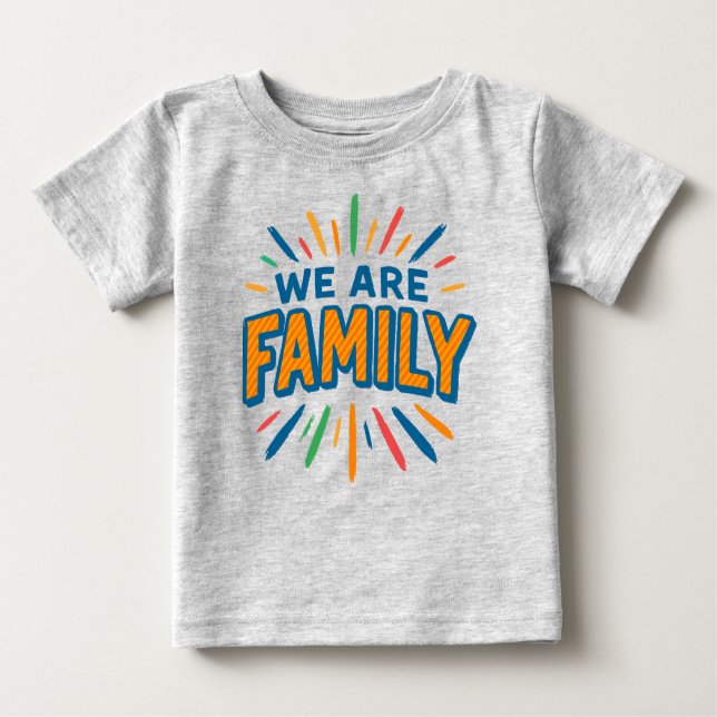 Camiseta Para Bebê Somos da Família 1 (Frente)