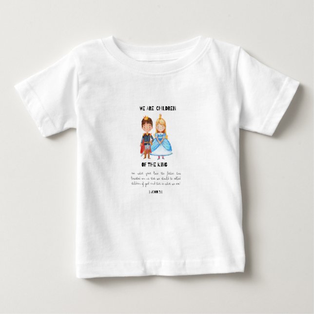 Camiseta Para Bebê Somos Filhos do Rei  (Frente)