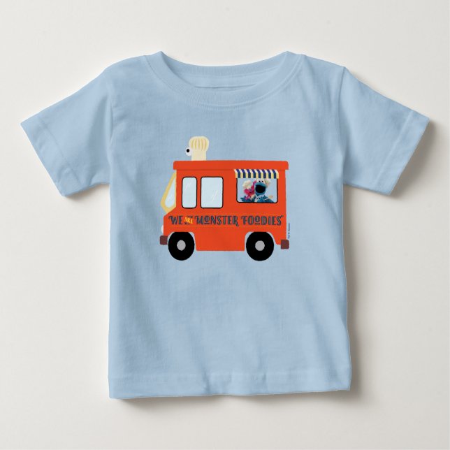 Camiseta Para Bebê Somos Monstros Foodies (Frente)