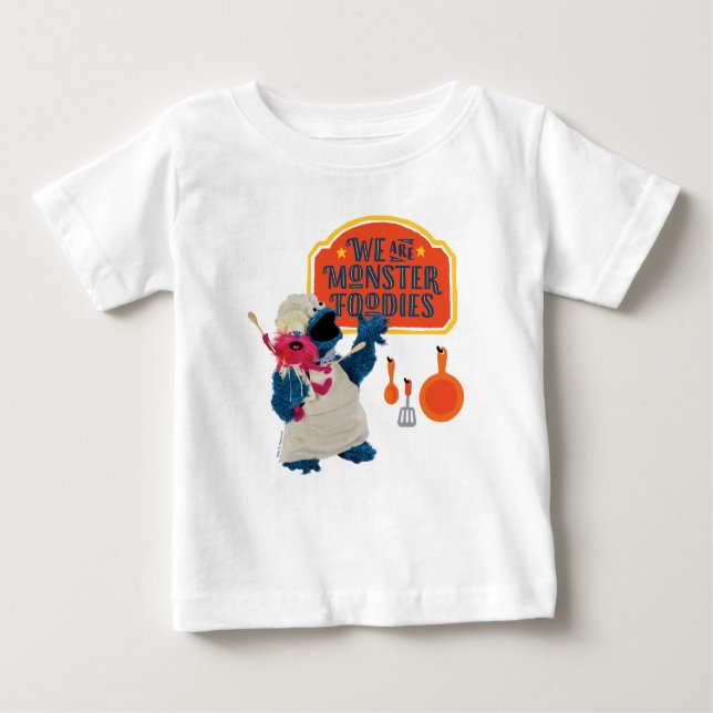 Camiseta Para Bebê Somos os Monstros Foodies (Frente)