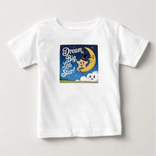 Camiseta Para Bebê Sonhe Grande, Pequena Estrela