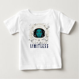 Camiseta Para Bebê Sonhe Grande, Pequena Estrela – Garota Espacial se