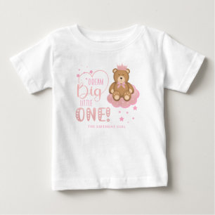 Camiseta Para Bebê Sonhe Uma Pequena Garota de Aniversário do Urso So