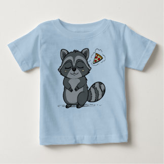 Camiseta Para Bebê Sonho de Raccoon - Pizza!