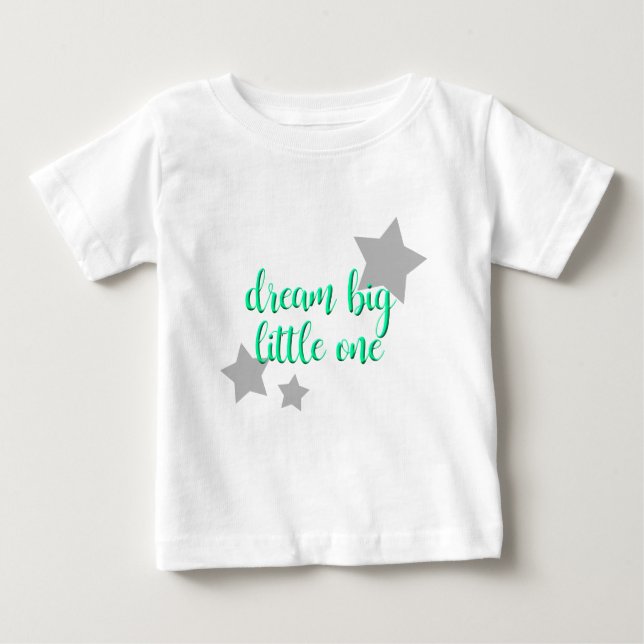Camiseta Para Bebê sonho pequeno um bebê moderno simples (Frente)
