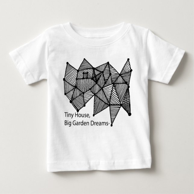 Camiseta Para Bebê Sonhos do Jardim Grande do Tiny House (Frente)
