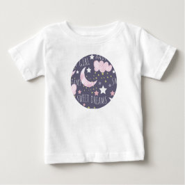 Camiseta Para Bebê Sonhos Doces Menina Lua