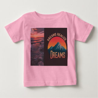 Camiseta Para Bebê Sonhos Realizam Sonhos