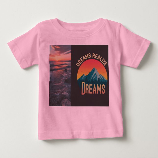 Camiseta Para Bebê Sonhos Realizam Sonhos (Frente)