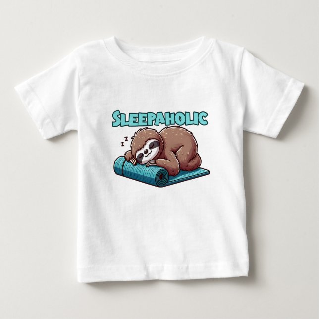 Camiseta Para Bebê Sonolência - Dormir Em Ioga (Frente)