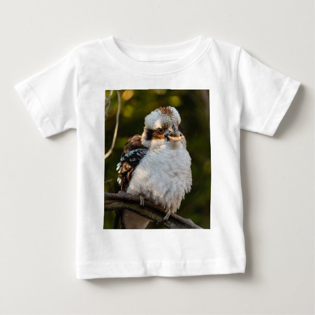 Camiseta Para Bebê Soprava rindo kookaburra (Frente)