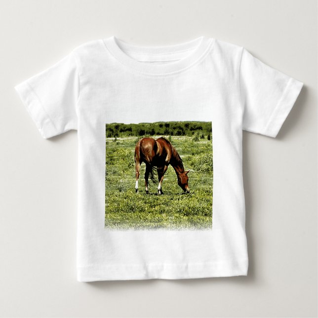 Camiseta Para Bebê Sorrel Horse (Frente)
