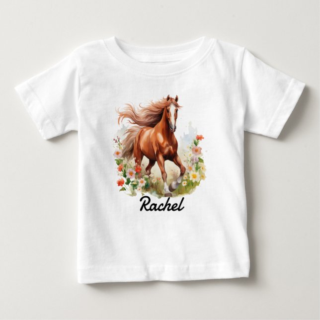Camiseta Para Bebê Sorrel Wild Horse (Frente)