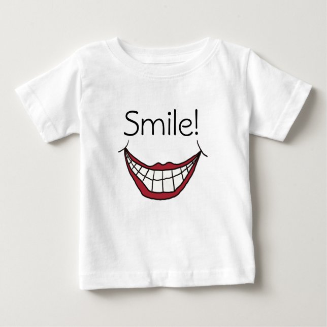 Camiseta Para Bebê Sorria! (Frente)