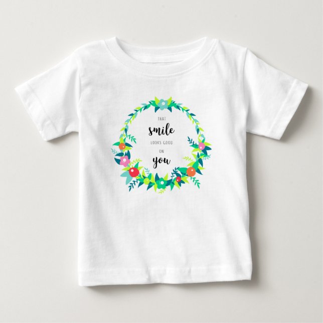Camiseta Para Bebê Sorriso (Frente)