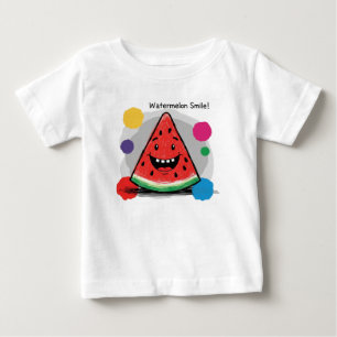 Camiseta Para Bebê Sorriso de melancia por Natasha Us