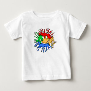 Camiseta Para Bebê Sorriso do tubo de tinta