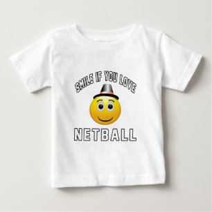 Camiseta Para Bebê Sorriso se você ama o Netball.