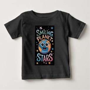 Camiseta Para Bebê Sorrisos cósmicos