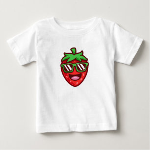 Camiseta Para Bebê Sorrisos de Morango
