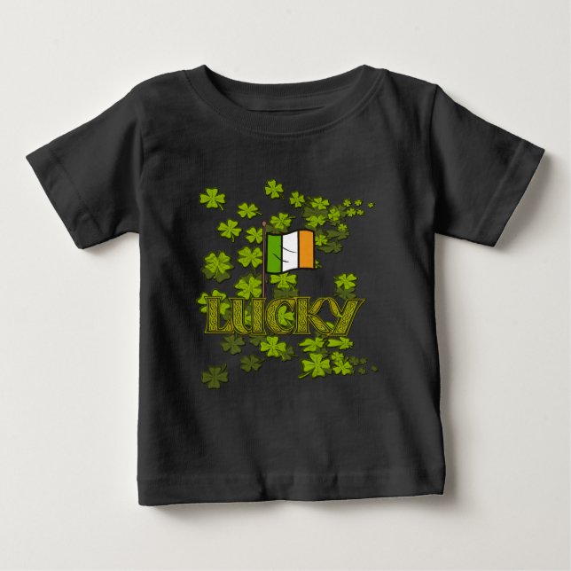 Camiseta Para Bebê Sorte dos irlandeses (Frente)