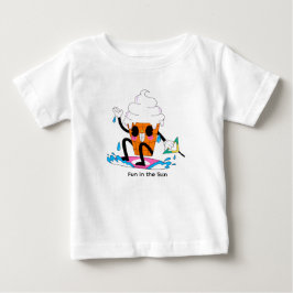 Camiseta Para Bebê Sorvete Derretendo Divertido Surfando – Carrinho d