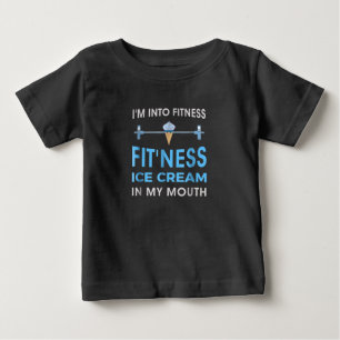 Camiseta Para Bebê sorvete Foodie Ness Gym Oferece Homens Mulheres