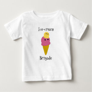 Camiseta Para Bebê Sorvete Kawaii Cone Baby T-Shirt
