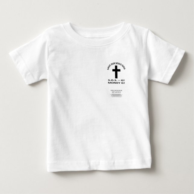 CAMISETA PARA BEBÊ SOS G SALVEM NOSSOS SOL DEUS T WOLM.FAITH (Frente)