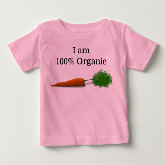 Camiseta Para Bebê Sou 100% De Vestuário De Criança Orgânico