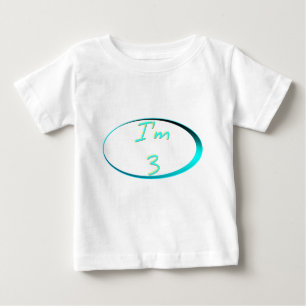 Camiseta Para Bebê Sou 3 T-Shirt
