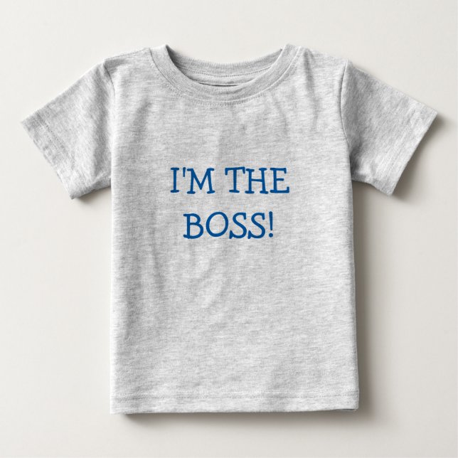 Camiseta Para Bebê Sou a camiseta do bebê do Chefe (Frente)