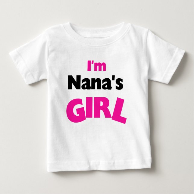 Camiseta Para Bebê Sou a garota da Nana (Frente)