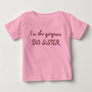 Camiseta Para Bebê Sou a linda IRMÃ BIG