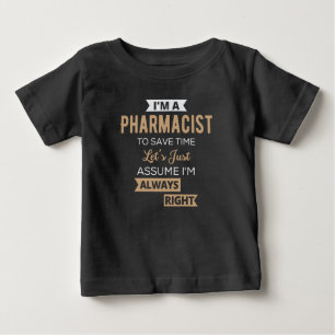 Camiseta Para Bebê Sou Farmacêutico para Economizar Vamos de tempo.